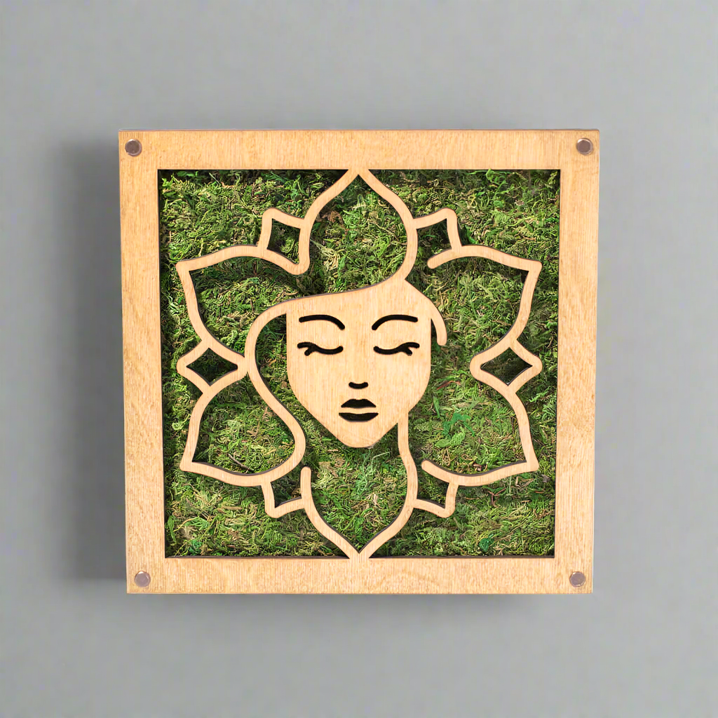 Preserved Moss Wood Botanical Art - Gaia