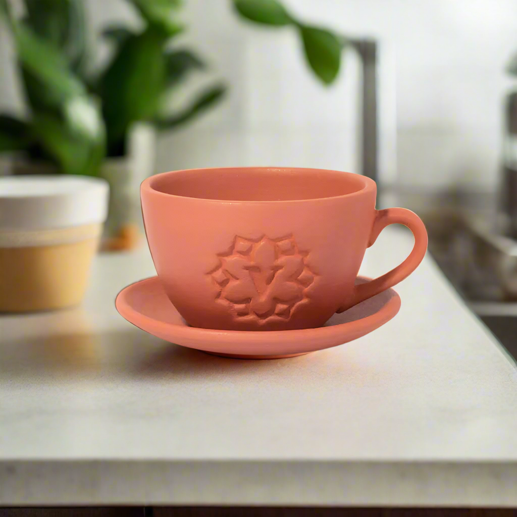 Lyfe Teacup Looking Terracotta  Planter - Empty